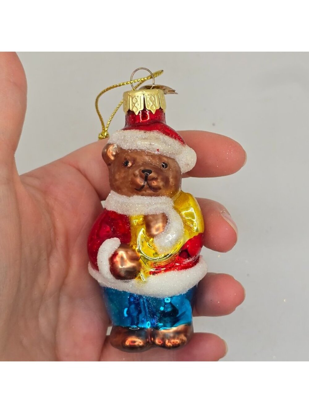 Christmas Ornament Glass  Teddy Bear Thomas Pacconi Museum Series 2003 Holiday